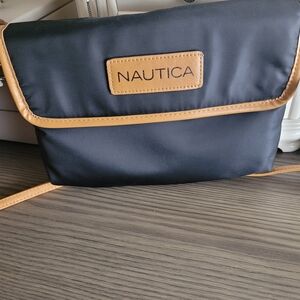 Nautica Black and Tan Crossbody Bag